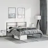 Image de vidaXL Bedframe met hoofdbord metaal zwart 150x200 cm372279