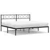 Image de Lit vidaxl 219 x 187 x 90 cm en metal pour 2 personnes de couleur