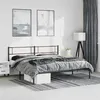 Image de vidaXL Bedframe met hoofdbord metaal zwart 193x203 cm372283