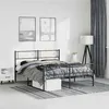 Image de vidaXL Bedframe met hoofd- en voeteneinde metaal zwart 135x190 cm372294