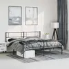 Image de vidaXL Bedframe met hoofd- en voeteneinde metaal zwart 183x213 cm372300