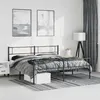 Image de vidaXL Bedframe met hoofd- en voeteneinde metaal zwart 193x203 cm372301
