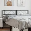 Image de vidaXL Tête de Lit, Tête de Lit avec Pieds en Métal, Meuble de Chambre à Coucher, Accessoire de Lit Double, Tête de Cadre de Lit, Métal Noir 120 cm