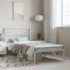 Image de vidaXL Bedframe met hoofdbord metaal wit 100x190 cm372320