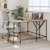 Image de vidaXL Bureau chêne sonoma 139x139x75 cm bois d'ingénierie