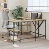 Image de vidaXL Bureau chêne sonoma 139x139x75 cm bois d'ingénierie