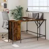 Image de vidaXL Bureau, Table d'Ordinateur avec Rangement, Bureau d'Ordinateur avec Pieds, Table d'Écriture Chambre, Industriel, 837599