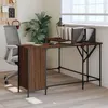 Image de Bureau chêne marron 141x141x75 cm bois d ingénierie