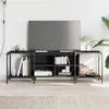 Image de vidaXL Meuble TV noir 153x37x50 cm bois d'ingénierie 837602