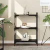 Image de VidaXL Bibliothèque à 3 niveaux noir 60x30x86 cm bois d'ingénierie 837647