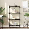 Image de vidaXL Bibliothèque à 4 niveaux noir 60x30x120 cm bois d'ingénierie837652