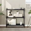 Image de vidaXL Bibliothèque à 3 niveaux noir 80x30x86 cm bois d'ingénierie837667