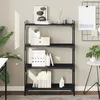 Image de VidaXL Bibliothèque à 4 niveaux noir 80x30x120 cm bois d'ingénierie 837672