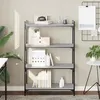 Image de VidaXL Bibliothèque à 4 niveaux sonoma gris 80x30x120 cm 837675