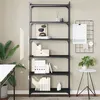 Image de VidaXL Bibliothèque 6 niveaux noir 80x30x188 cm bois d'ingénierie 837682