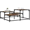 Image de vidaXL Table basse chêne fumé 87,5x87,5x40cm bois d'ingénierie 837744