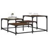 Image de vidaXL Table basse chêne marron 87,5x87,5x40 cm bois d'ingénierie 837746
