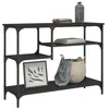 Image de vidaXL Table console avec étagères noir 100x35x75 cm 837782