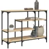 Image de vidaXL Table console avec étagères chêne sonoma 100x35x75 cm 837788