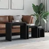 Image de vidaXL Tables basses gigognes 3 pcs noir bois d'ingénierie 837822