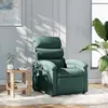 Image de vidaXL Fauteuil réglable tissu vert foncé