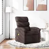 Image de vidaXL Fauteuil de massage, relaxation tissu marron foncé
