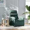 Image de vidaXL Fauteuil de massage, relaxation tissu vert foncé