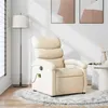 Image de vidaXL Fauteuil de massage, relaxation tissu crème
