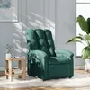 Image de vidaXL Fauteuil réglable tissu vert foncé