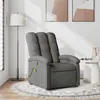 Image de vidaXL Fauteuil de massage, relaxation tissu gris foncé