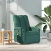 Image de vidaXL Fauteuil de massage, relaxation tissu vert foncé