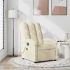Image de Fauteuil de massage inclinable Crème Tissu