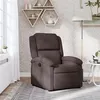 Image de vidaXL Fauteuil réglable tissu marron foncé