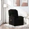 Image de Fauteuil de massage inclinable Noir Tissu