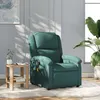 Image de Fauteuil de massage inclinable Vert foncé Tissu