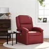 Image de vidaXL Fauteuil de massage, relaxation similicuir bordeaux
