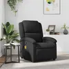 Image de vidaXL Fauteuil de massage, relaxation echt leernoir