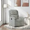 Image de Fauteuil inclinable gris clair velours