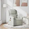 Image de vidaXL Fauteuil de massage, relaxation velours gris clair