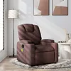 Image de vidaXL Fauteuil de massage, relaxation tissu marron foncé