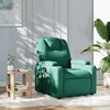Image de vidaXL Fauteuil de massage, relaxation tissu vert foncé
