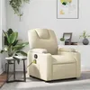 Image de vidaXL Fauteuil de massage, relaxation similicuir cràme