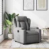 Image de vidaXL Fauteuil réglable tissu gris foncé