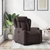 Image de vidaXL Fauteuil réglable tissu marron foncé