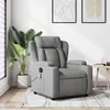 Image de Fauteuil de massage inclinable Gris clair Tissu