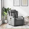 Image de Fauteuil de massage inclinable Gris foncé Tissu