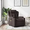 Image de vidaXL Fauteuil de massage, relaxation tissu marron foncé