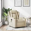 Image de vidaXL Fauteuil de massage, relaxation tissu crème