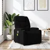 Image de Fauteuil de massage inclinable Noir Tissu