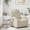 Image de vidaXL Fauteuil de massage, relaxation similicuir cràme